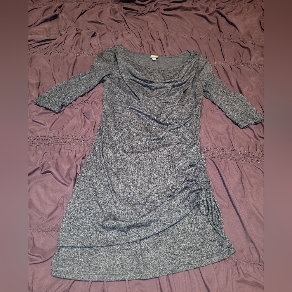Bench Blue Drawstring Side, Cowl Top Dress - Size Small